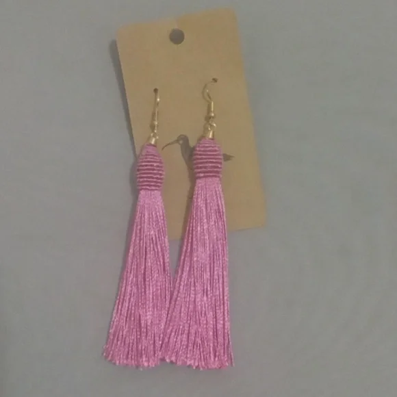 Barbie Pink Tassle Earrings - Picture 3 of 5